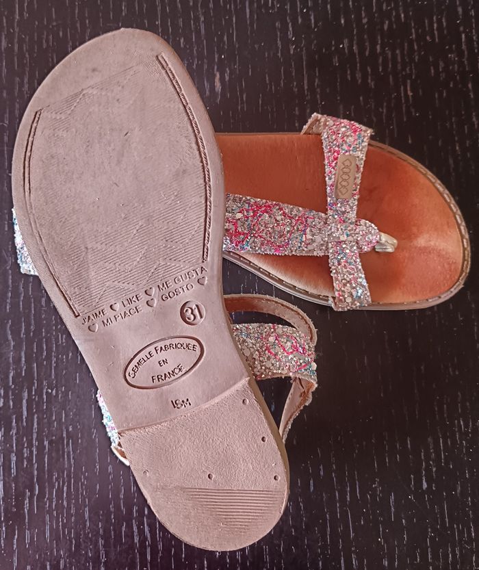 Sandalettes cuir Taille 31 - photo numéro 3