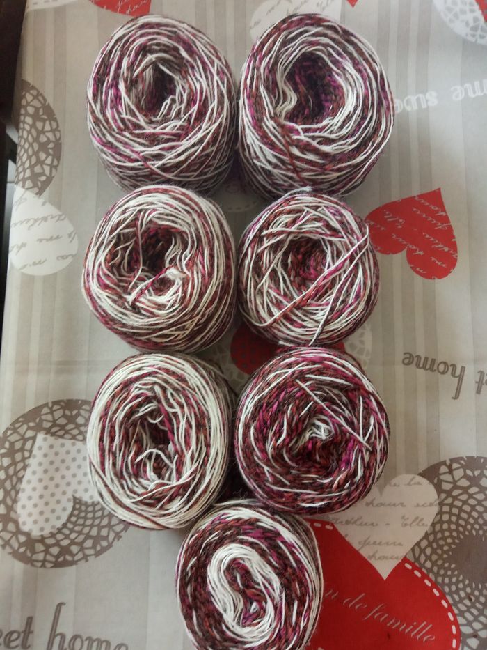 Lot de 7 Pelotes Fantaisies multicolores (600g)