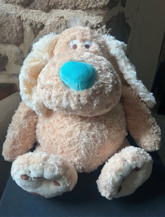 Grande peluche Chien beige, bleu 55 cm Anna Club Plush - photo numéro 3