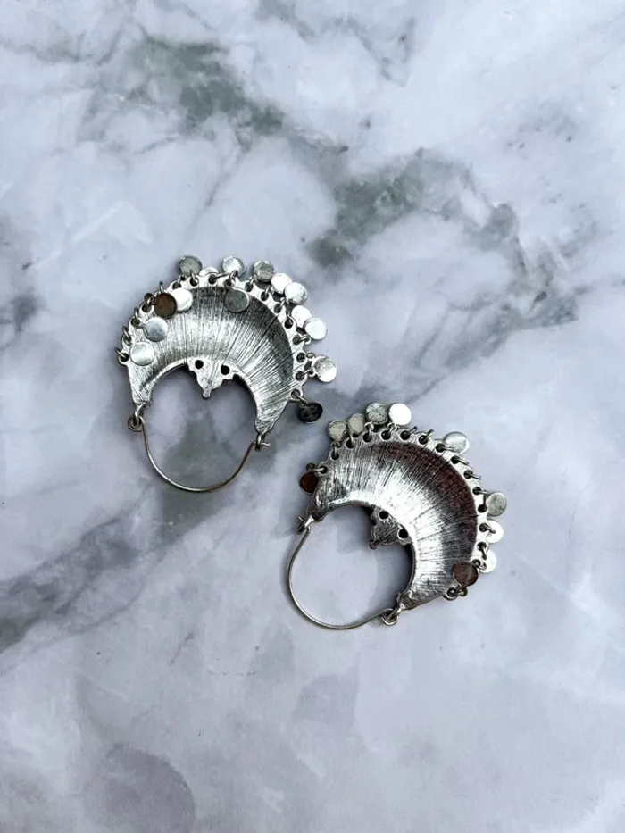 Boucles d’oreilles bohème hippie multicolore boho - photo numéro 2