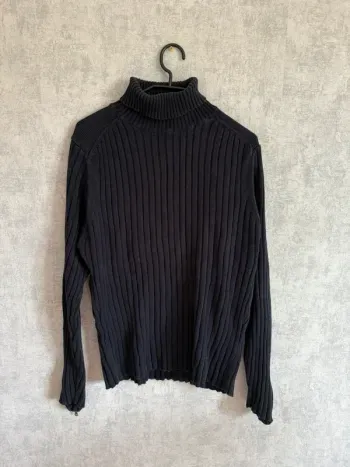 pull col roulé en mailles bleu foncé Best mountain Taille XL