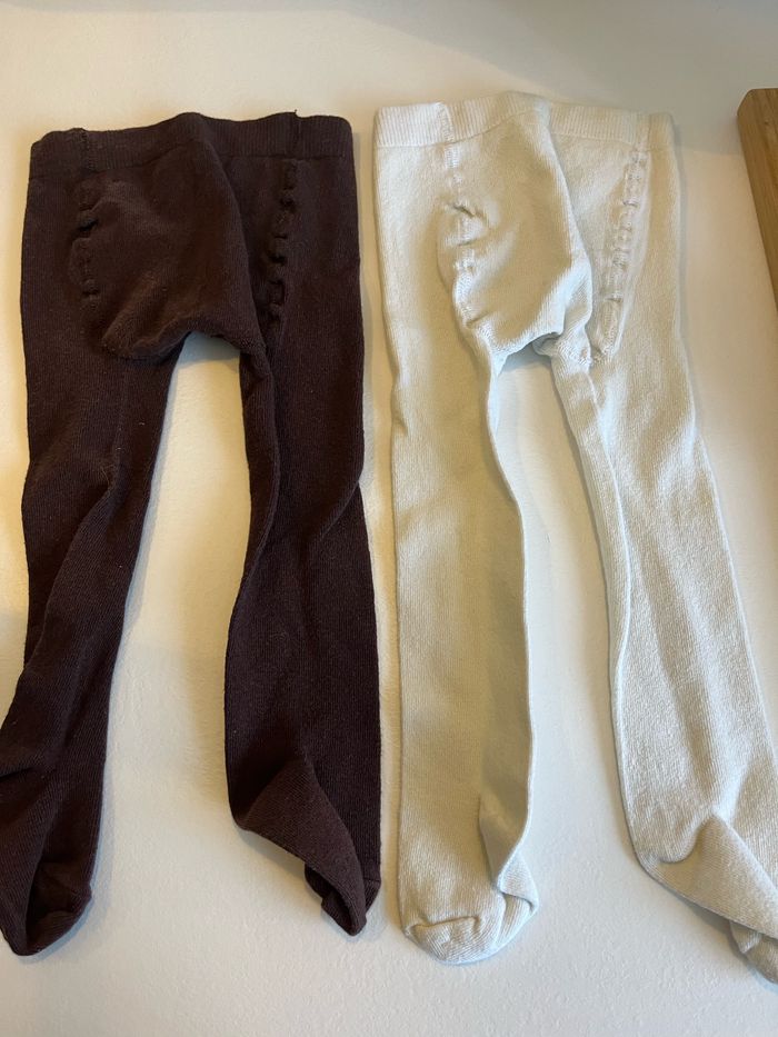 Lot de 2 collants chauds 86/92 cm - photo numéro 4