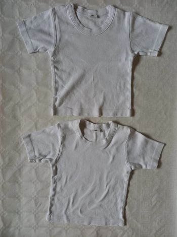 Lot 2 maillots de corps garçon 2/3 ans Tissaia coton bio