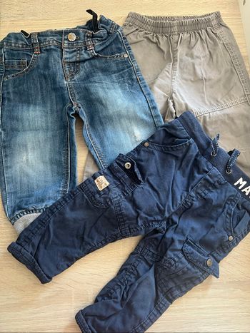 Lot pantalons et jean 12 mois