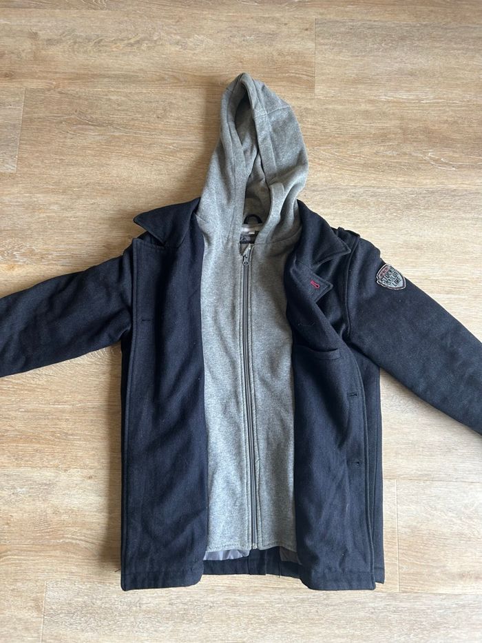 Manteau garçon 12 ans - 3 Suisses Collection, laine, capuche amovible - photo numéro 4