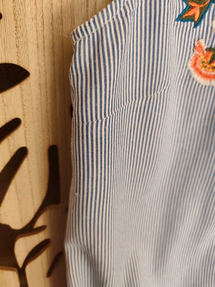 Chemise à rayures brodée T 42 Promod - photo numéro 9