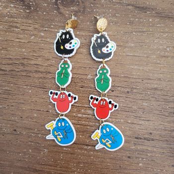 Boucles d'oreilles Barbapapa vintage