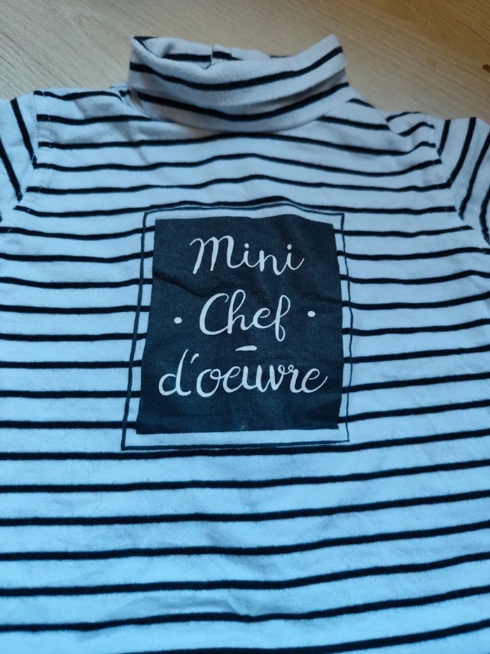 Tee shirt "mini chef d'oeuvre" 3 mois Gémo - photo numéro 2