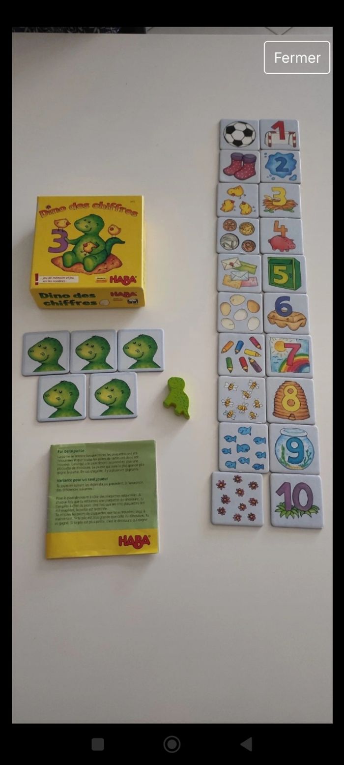 Jeu dino des chiffres