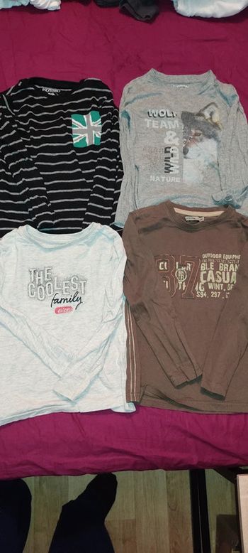 t-shirt 6 ans manches longues a l'unité ou en lot