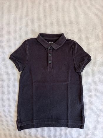 Polo en coton biologique gris foncé 6 ans