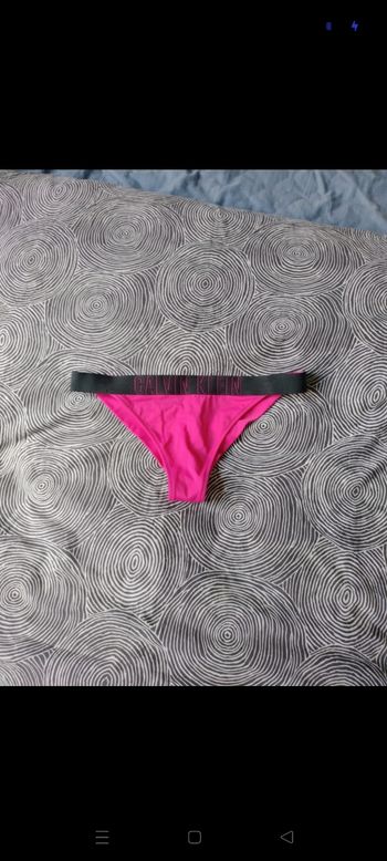 Bas de maillot de bain rose et noir Calvin Klein