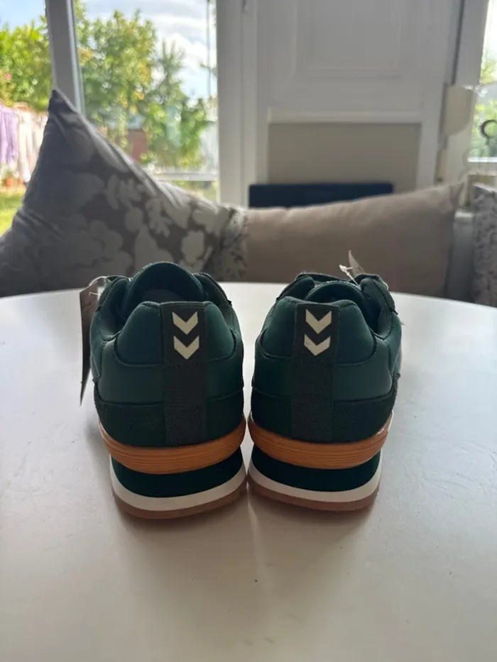 Baskets Hummel Monaco 86 – Taille 42 – Vert & Orange - photo numéro 5
