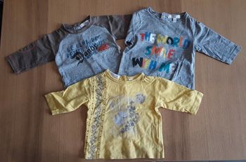 Lot de 3 T-hirts manches longues - 3 mois
