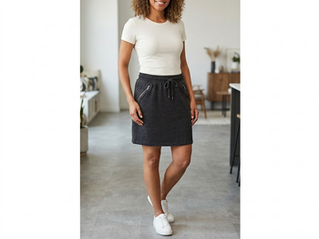 jupe en jersey noire Promod
