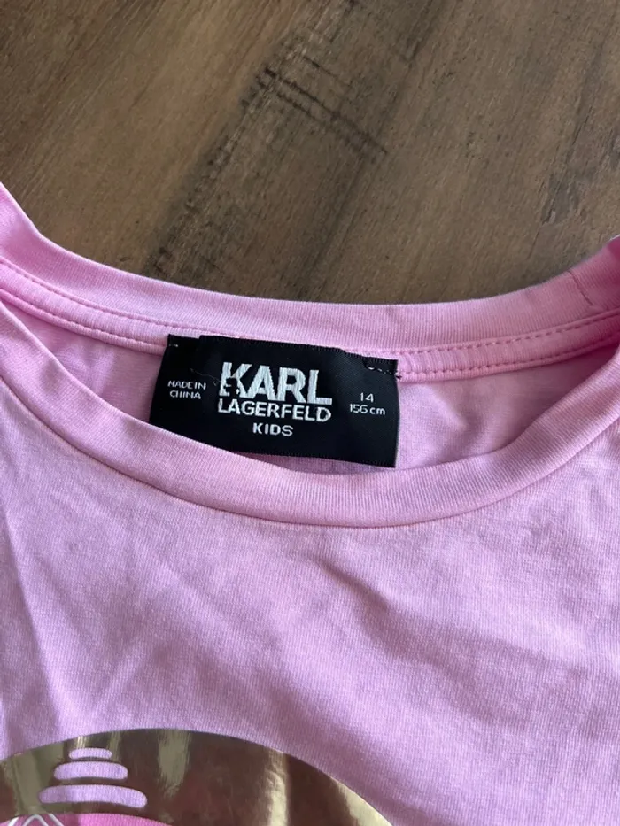 T shirt rose Karl Lagerfeld xxs (14 ans ) - photo numéro 3