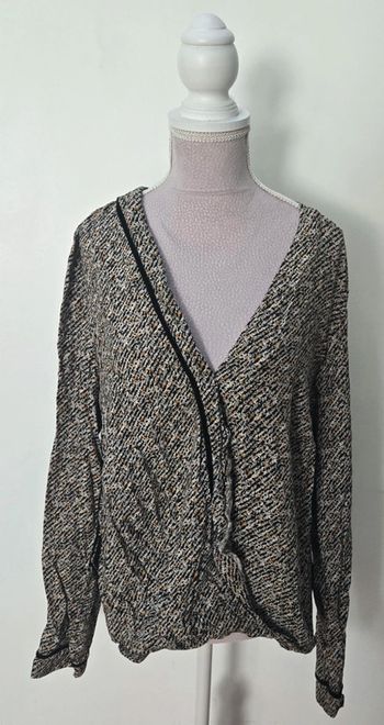 Blouse Noir et beige Chemins blancs Taille 42