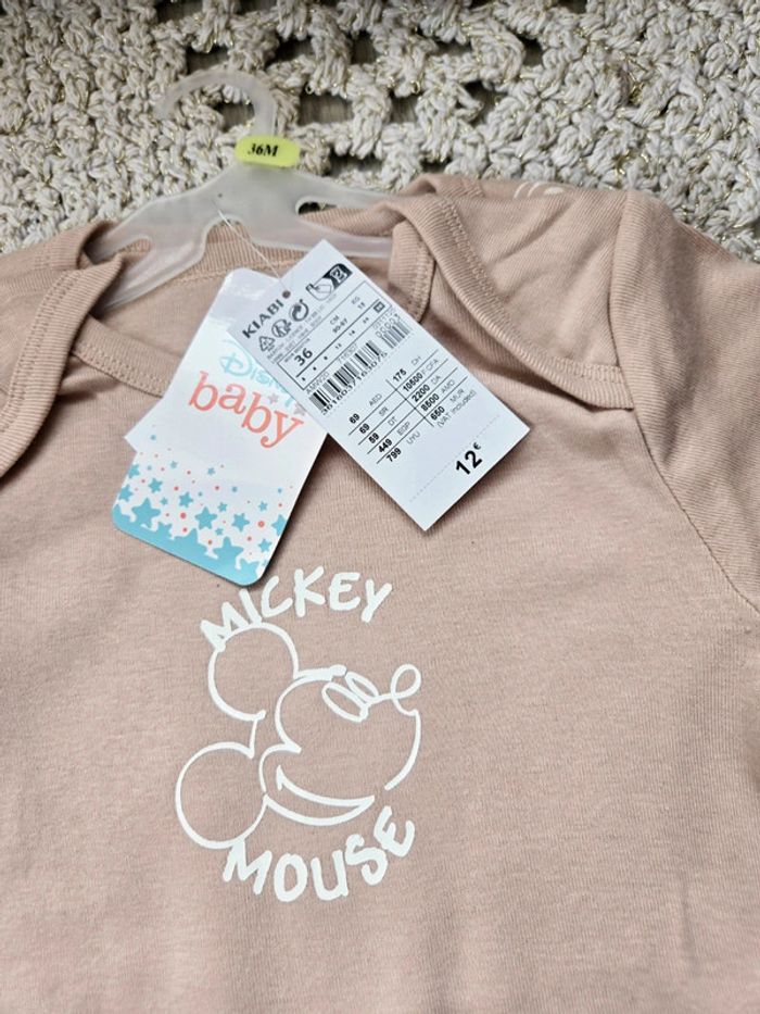 Mixte: bodies Disney neufs 36 mois - photo numéro 2