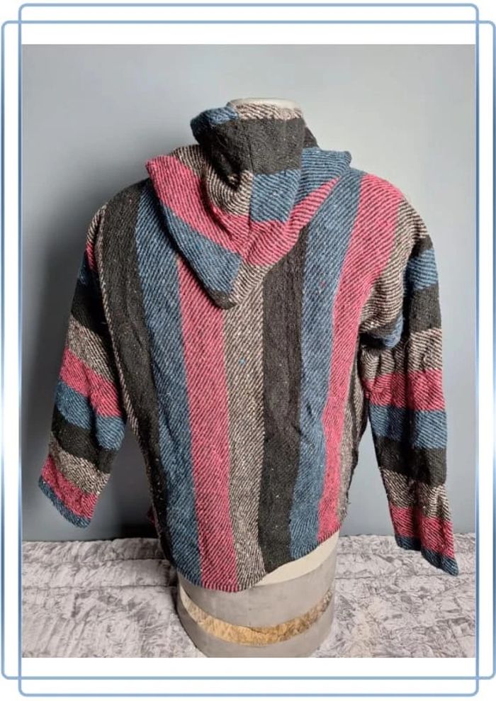 sweat a capuche / Hoodie/baja/poncho véritable mexicain - taille M -  homme / fait main - photo numéro 7