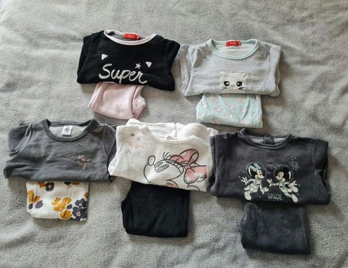 Lot de 3 pyjamas hiver fille 2 ans (+2 pyjamas gratuits)