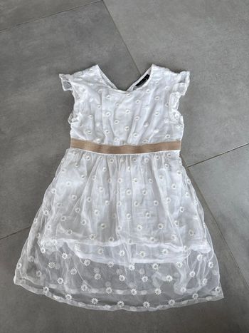 Robe 4 ans blanche et doré Kiabi 