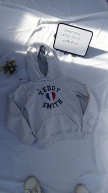 Sweat gris clair Teddy Smith