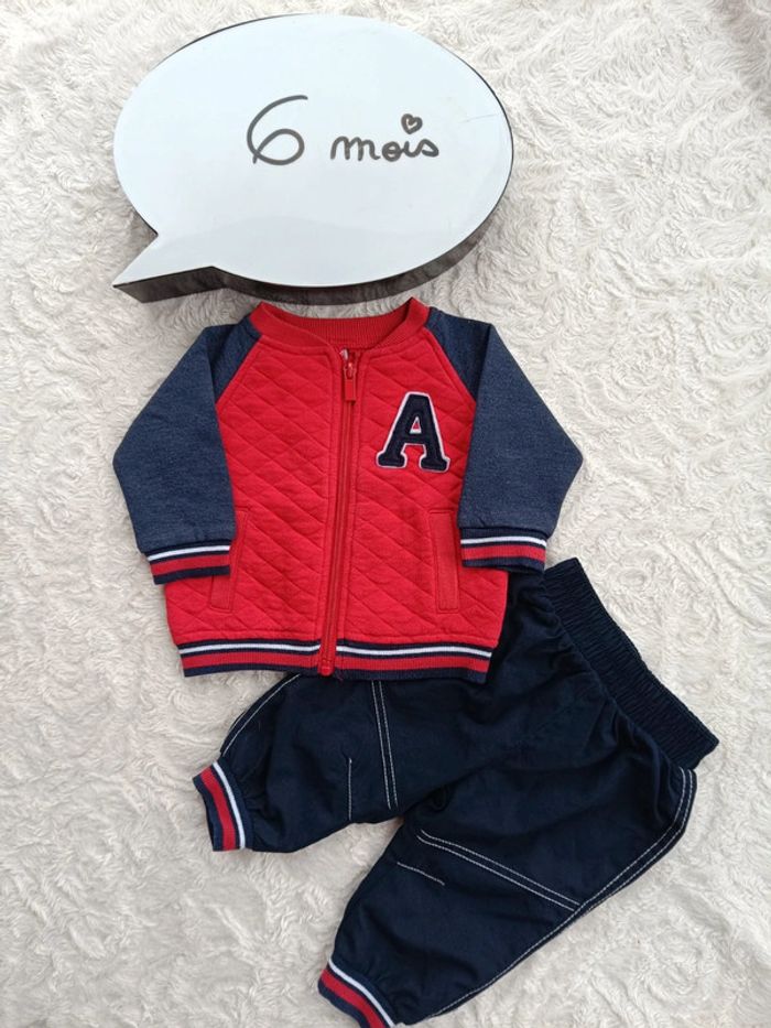 Ensemble sport (veste zippée+pantalon confortable) Garçon 6 mois