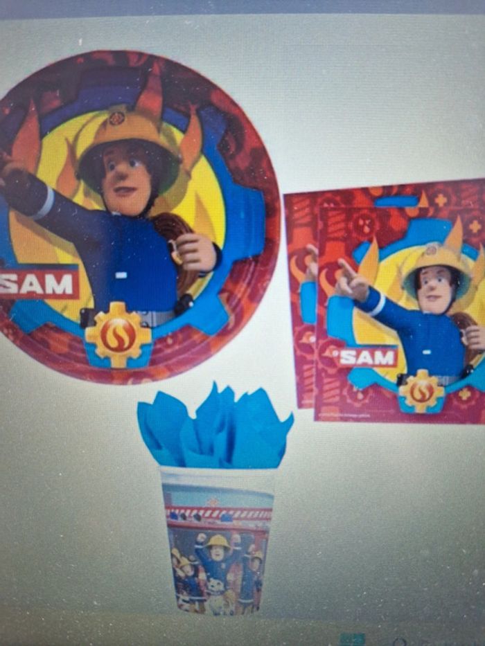 Kit anniversaire Sam le pompier neuf