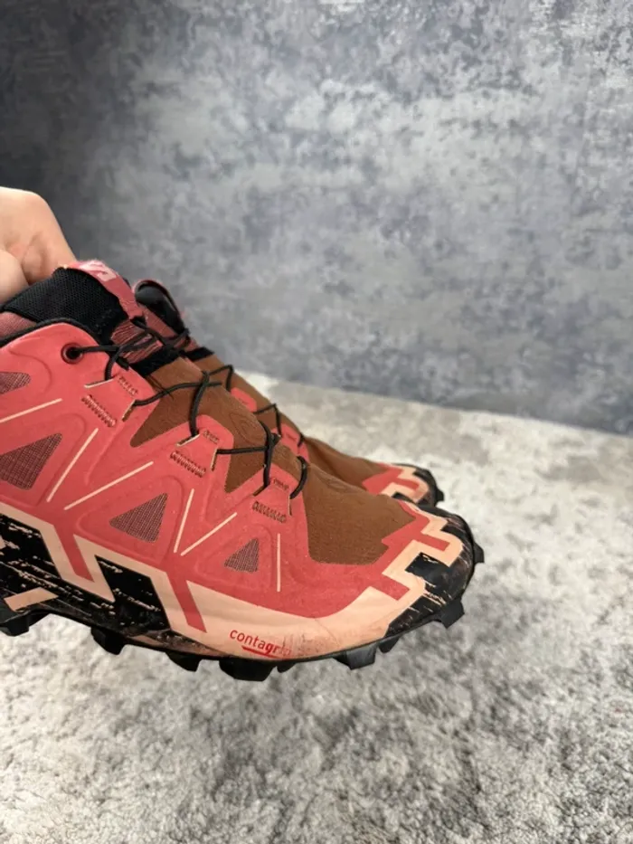Salomon SpeedCross 6 - Black & Orange & Bordeaux - photo numéro 14