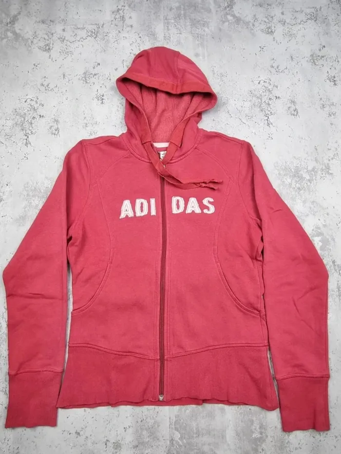 Gilet zippé capuche Adidas bordeaux, M Femmes - photo numéro 3