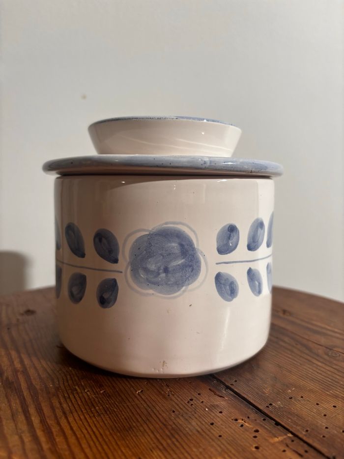 Grand beurrier à eau poterie La rochelle 1984 signé - photo numéro 4