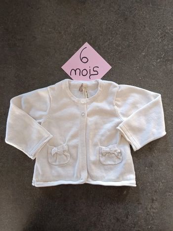 Gilet blanc noeuds 6 mois
