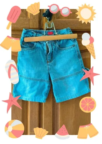 Short bermuda en jeans garçon