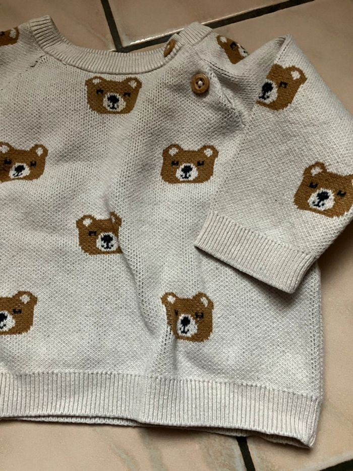 Pull jacquard 6 mois - photo numéro 2