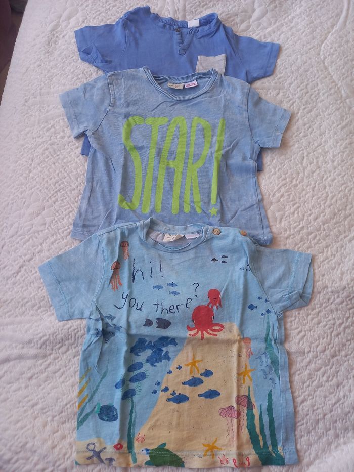 Lot de 3 t-shirts Zara 9-12mois 80cm