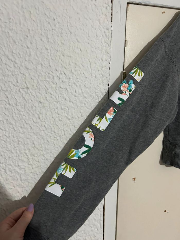 Sweat court manches longues, gris, Hollister - 34/XS - photo numéro 2