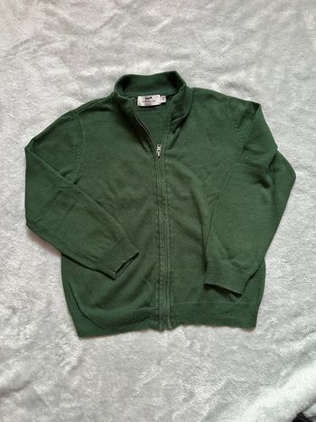 Gilet zippé 4 ans Cyrillus vert foncé