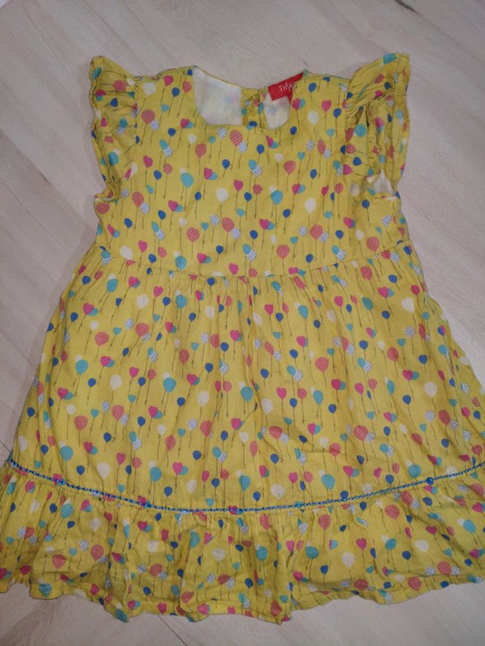 Robe jaune ballon et coeur super pep's 24 mois 2 ans