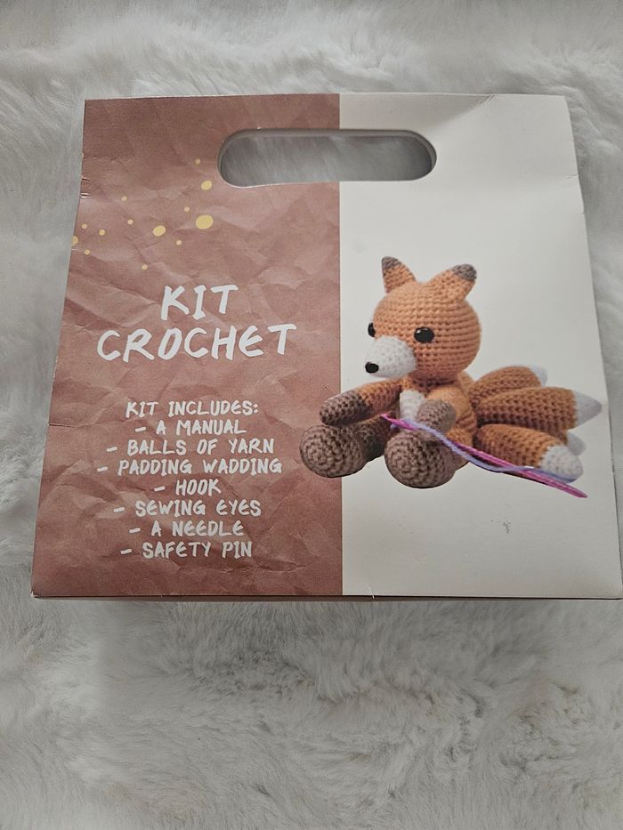 Kit de crochet doudou renard neuf sans étiquette
