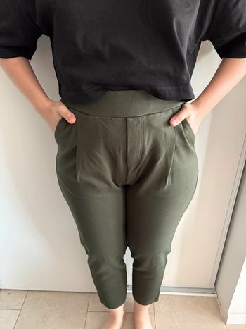 Pantalon femme kaki mango M
