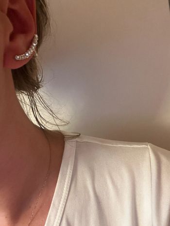 Boucle d’oreille diamants argenté