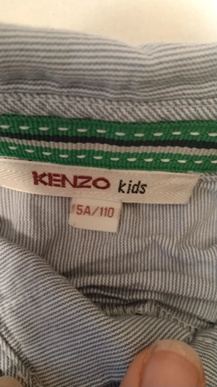 tee shirt chemise manches courtes Kenzo garcon 5 ans - photo numéro 3