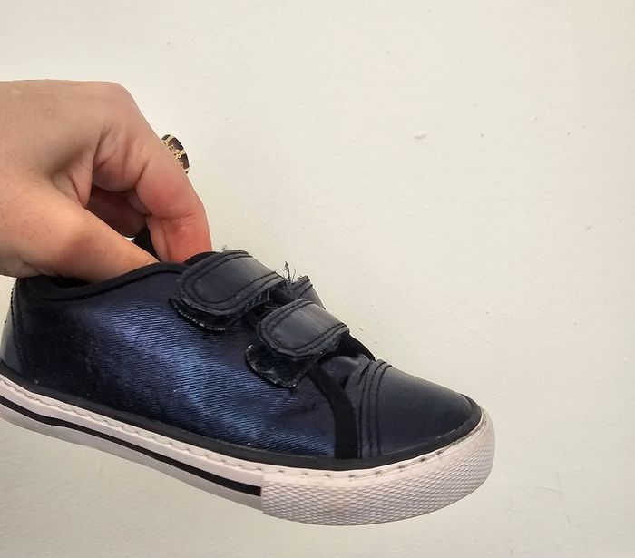 Basket style ballerine bleu reflet violet - photo numéro 4