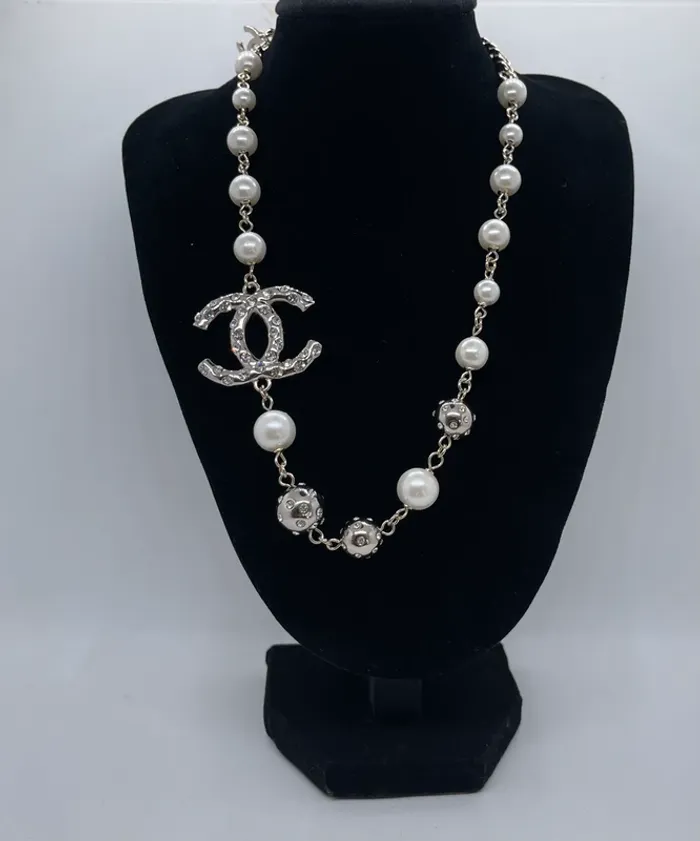 Collier/ ras du cou pour femme argenté - photo numéro 4
