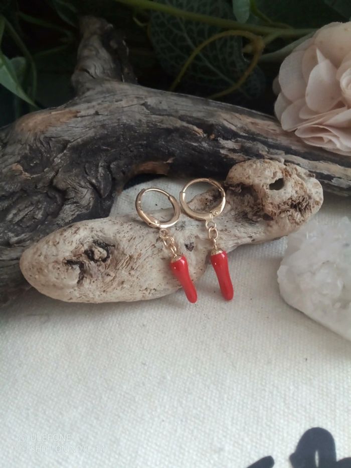 Boucles d'oreilles piments rouges