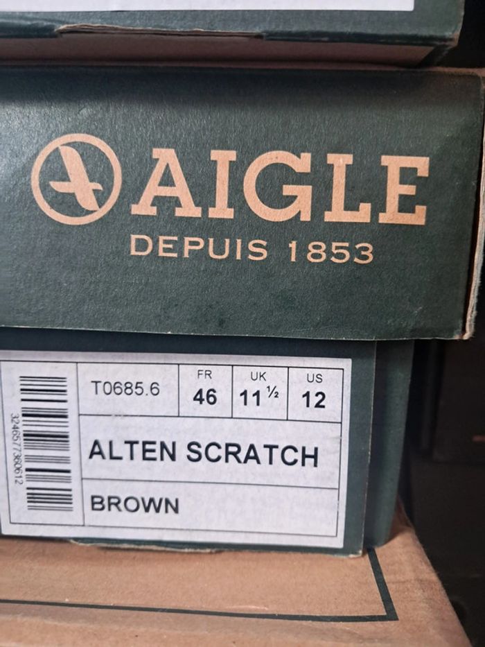 Aigle chaussures homme à scratch marché rando P.46 neuves - photo numéro 9