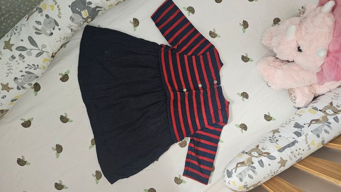 Robe PETIT BATEAU 3 mois / 60 cm – Rayée & gaze de coton - photo numéro 4
