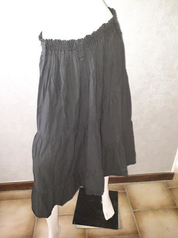 jupe longue noire taille élastique top boutique taille 38/40