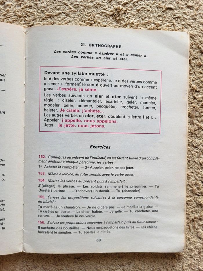 Manuel scolaire de collection paru en 1967 Grammaire fonctionnelle de R. Vaillot - photo numéro 8