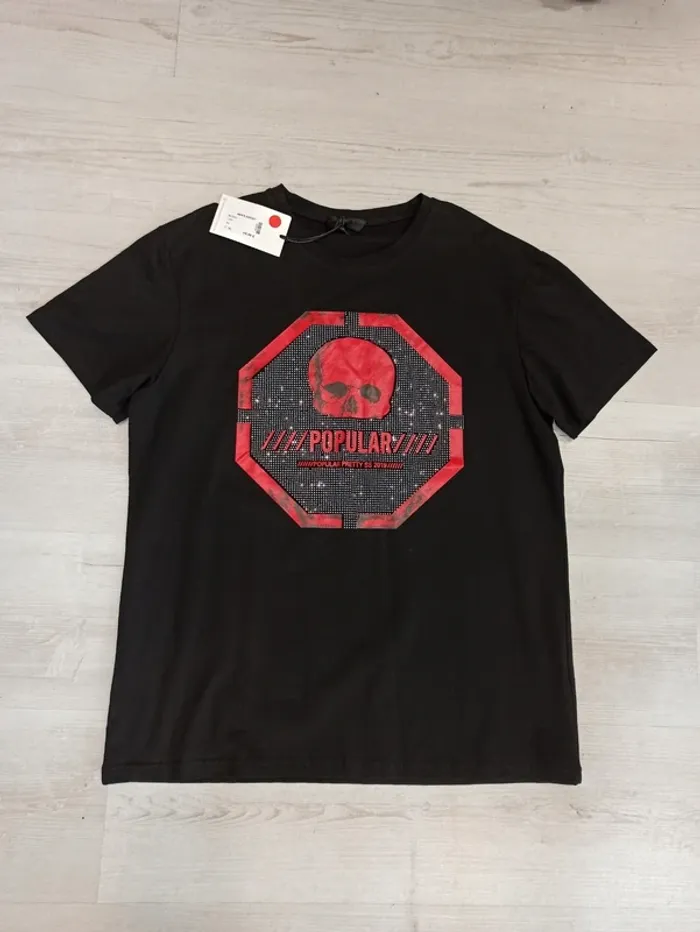 Tee shirt noir tête de mort homme XL